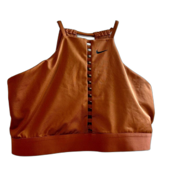 Nike Burnt Orange High-Neck Sports Bra - Picture 2 of 7
